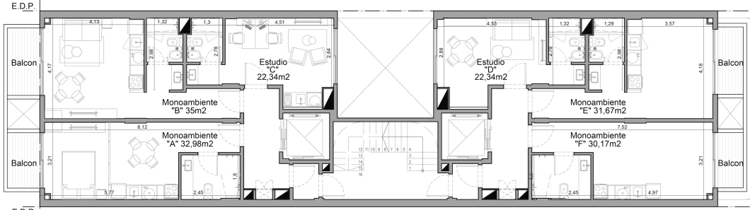 Plano pisos 3 a 12